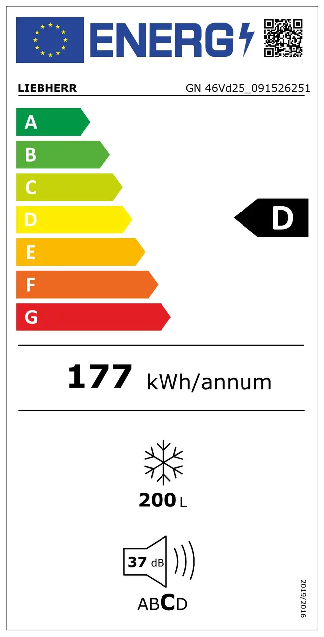 GN 46Vd25 Plus NoFrost Zamrażarka wolnostojąca z systemem NoFrost
